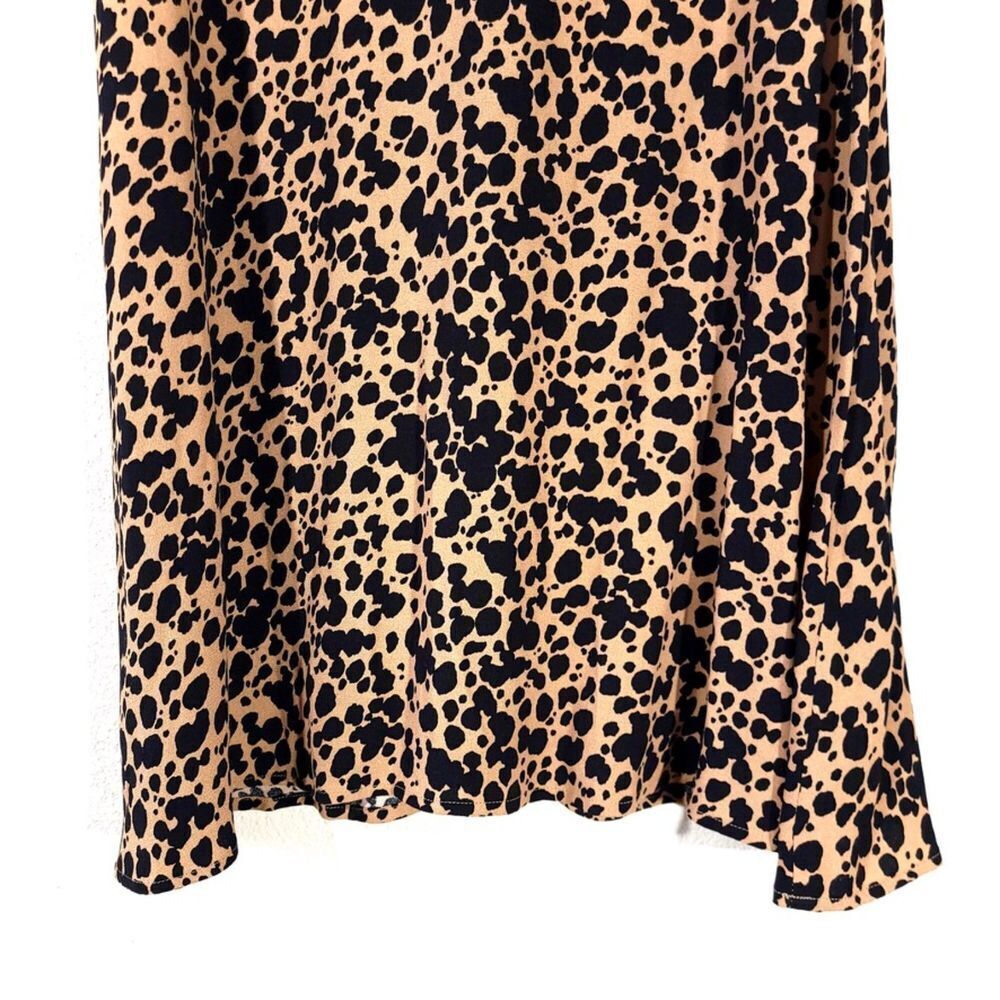 New Reformation Port Leopard Print Midi Dress Bli… - image 5